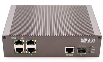 Media Converter 4 cổng Lan 10/100/1000Base-T NSH-2104