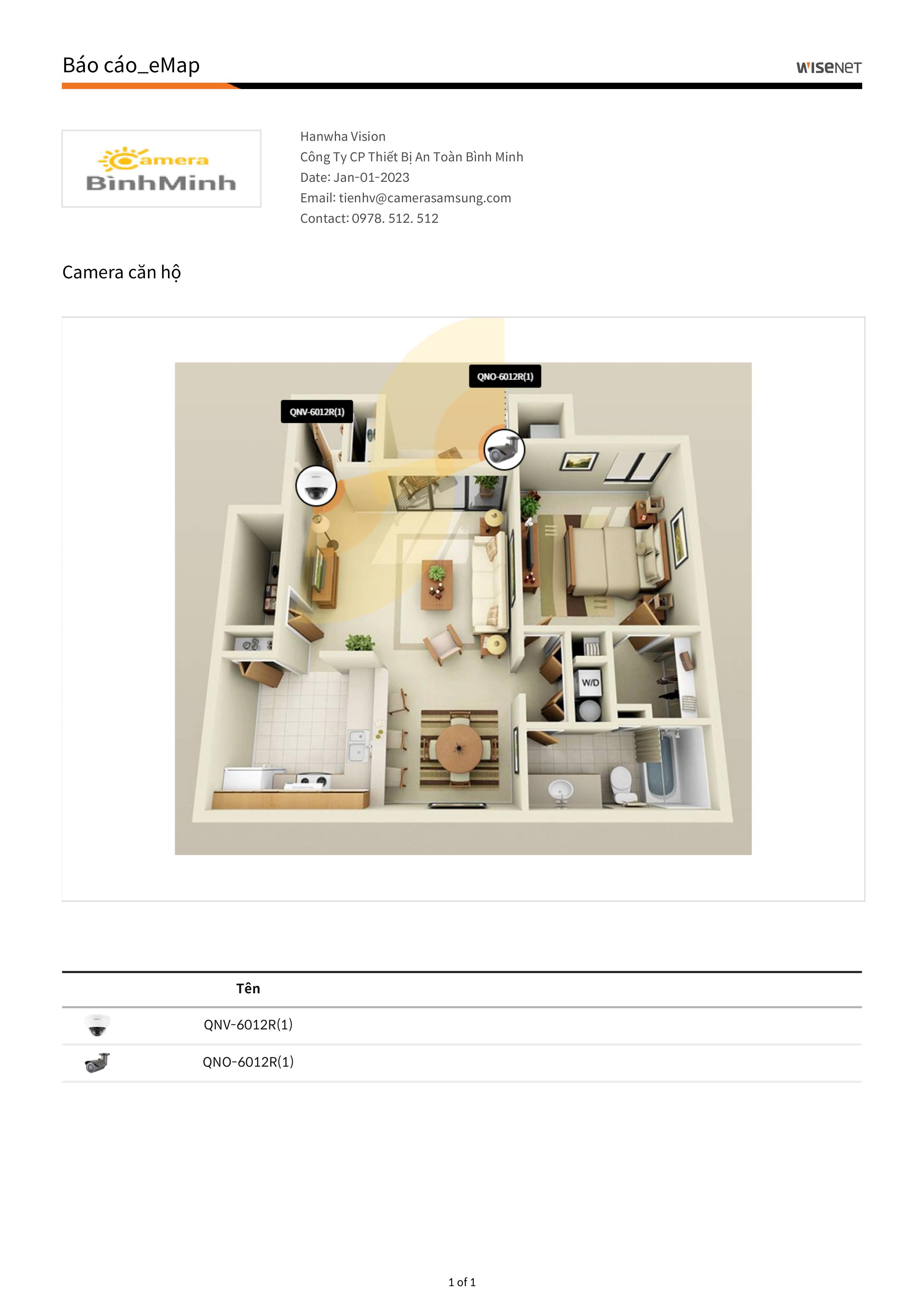 vị trí lắp camera wisenet hanwha